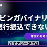 ブビンガバイナリー銀行振込できない