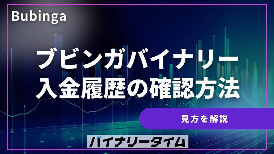 ブビンガバイナリー入金履歴