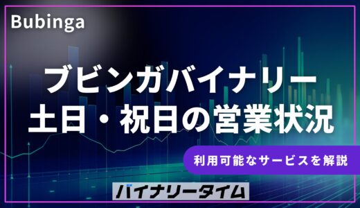 ブビンガバイナリーは土日祝も利用可能！休みのサービス状況を確認
